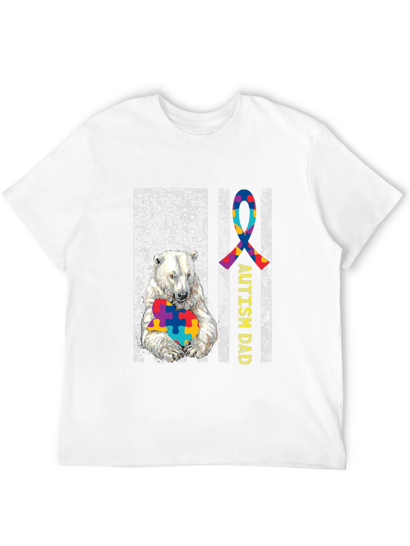 Autism Dad Polar Bear T-Shirt