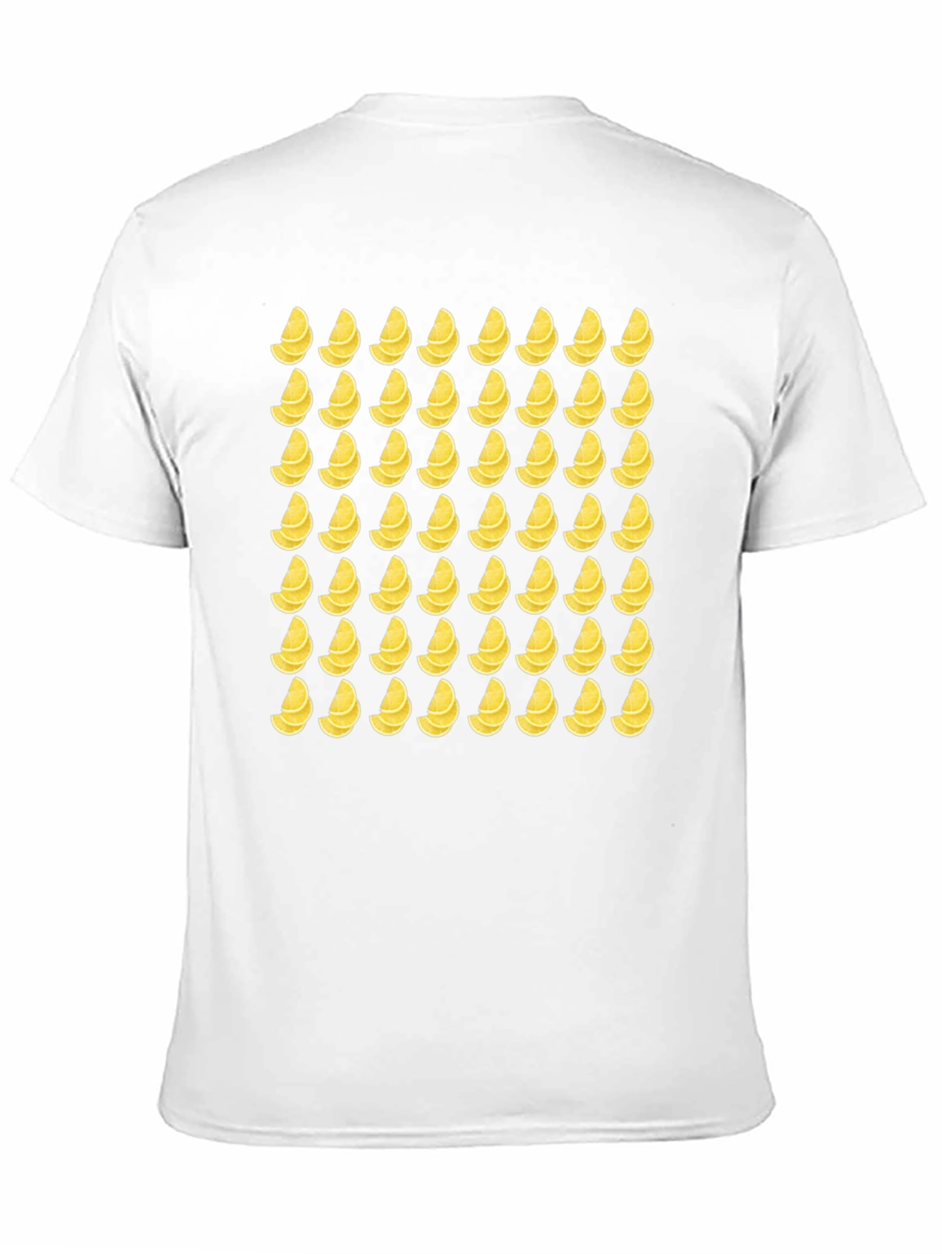Lemon Slice Pattern T-Shirt - Black