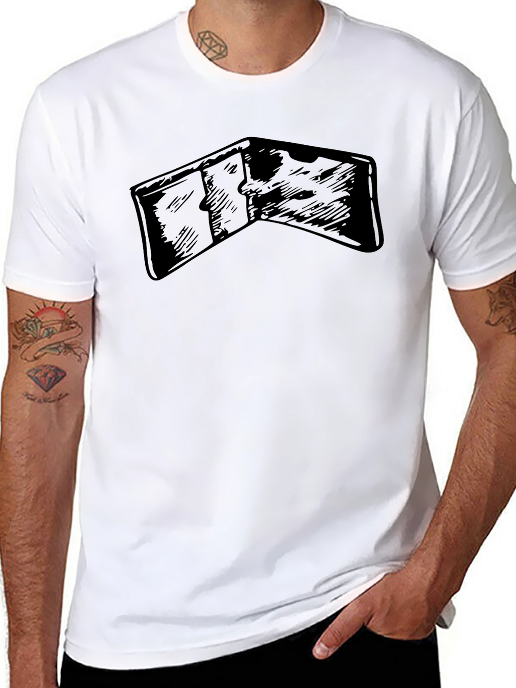 Wallet Graphic Tee - Stylish Casual Wear