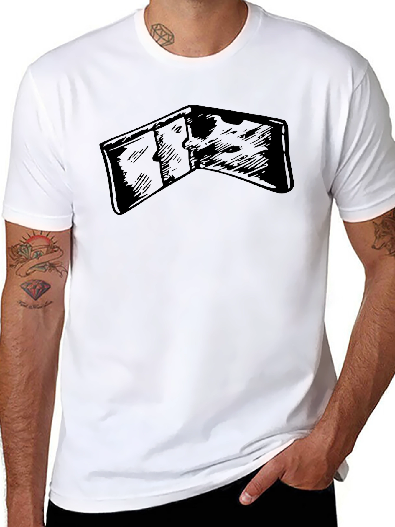 Wallet Graphic Tee - Stylish Casual Wear