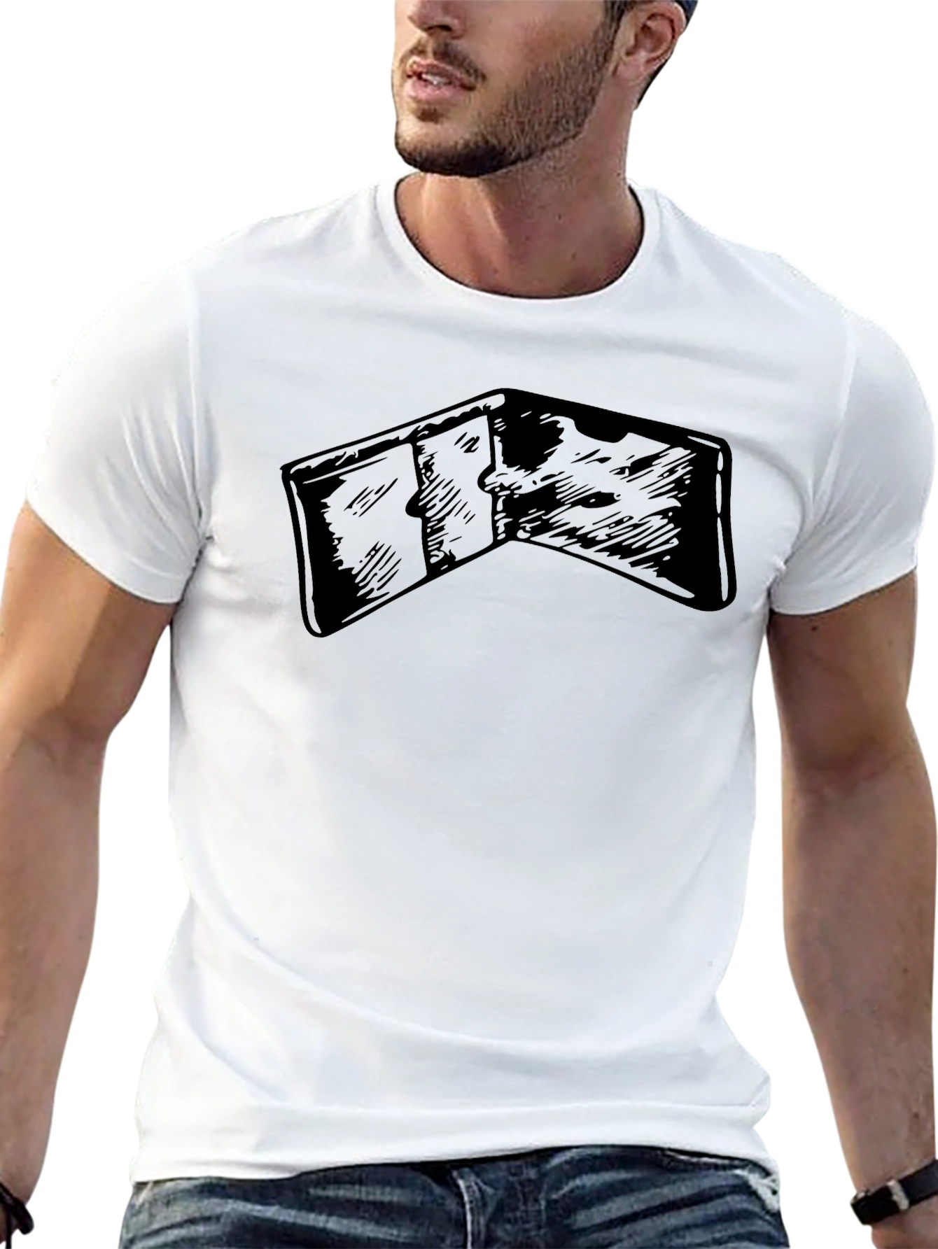 Wallet Graphic Tee - Stylish Casual Wear