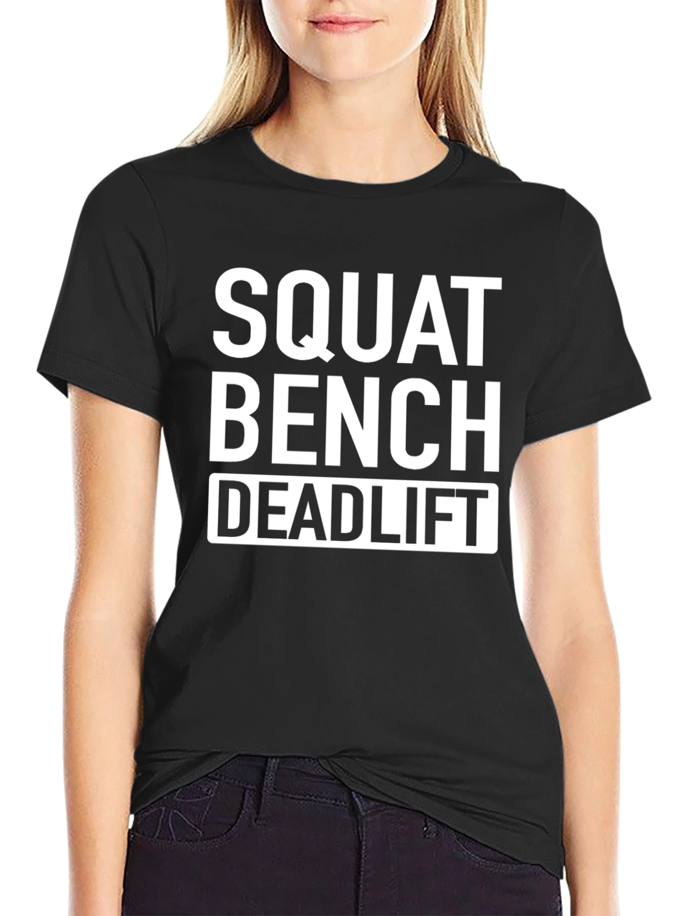 Squat Bench Deadlift Black Cotton T-Shirt