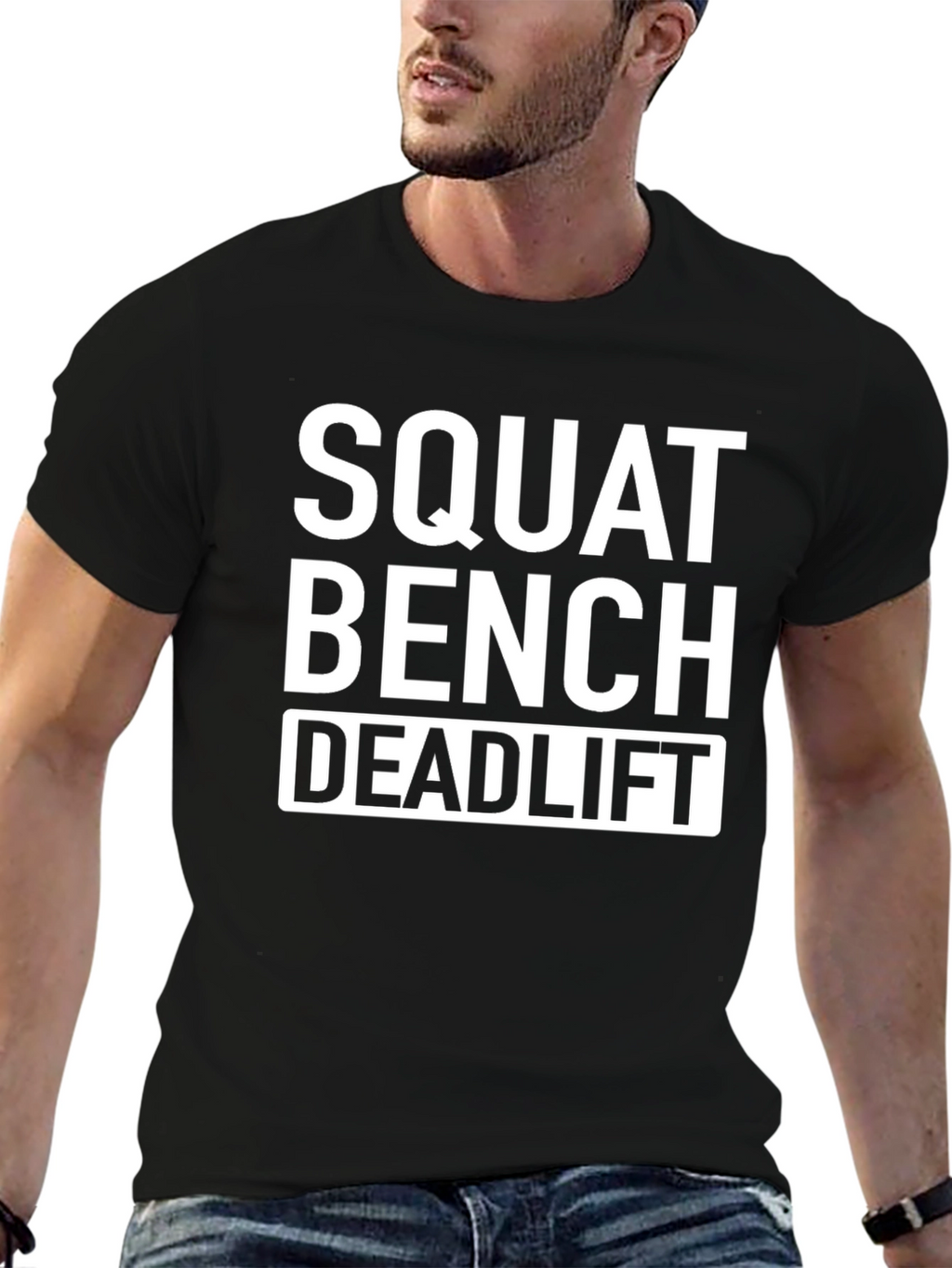 Squat Bench Deadlift Black Cotton T-Shirt