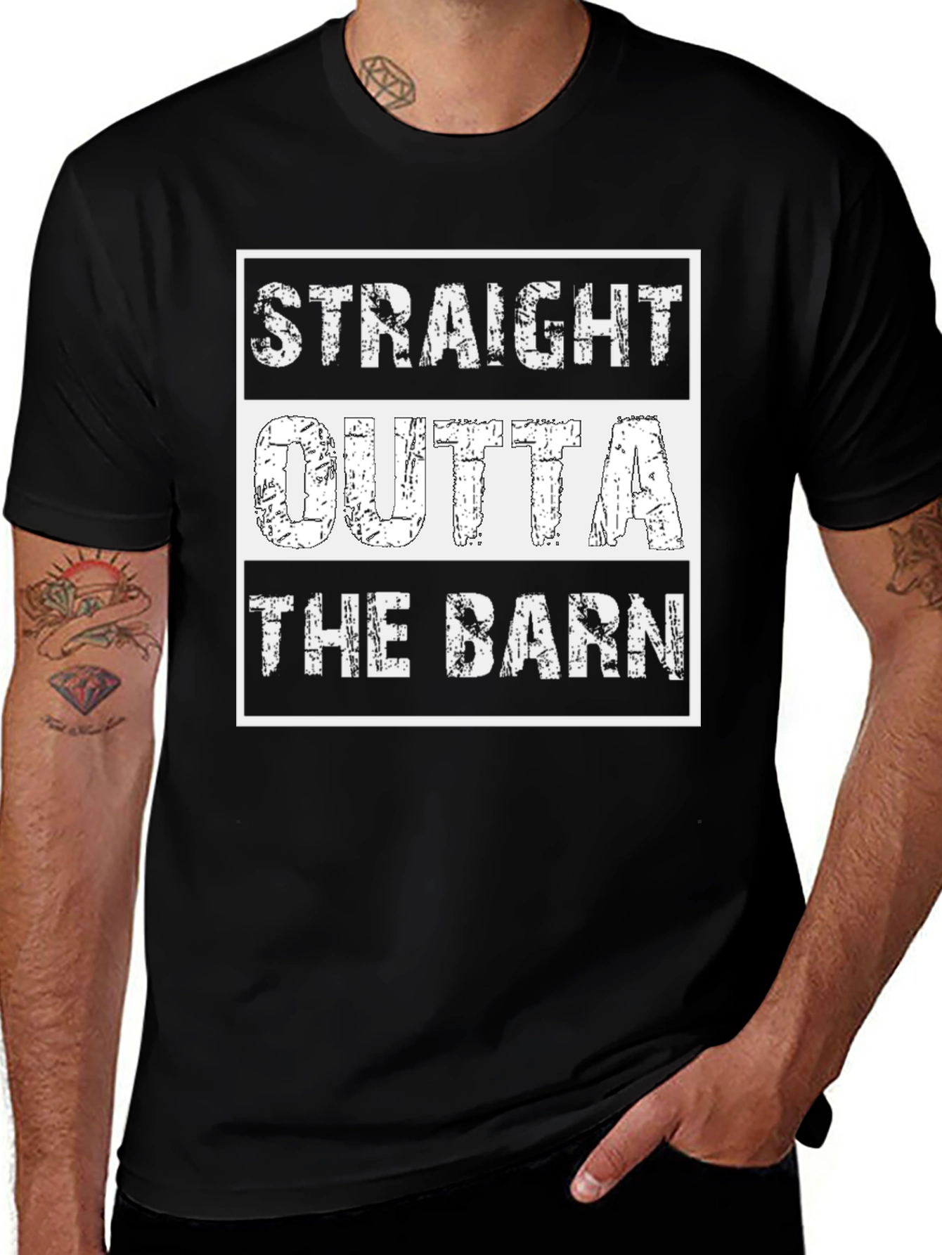 Straight Outta The Barn T-Shirt - Novelty Tee