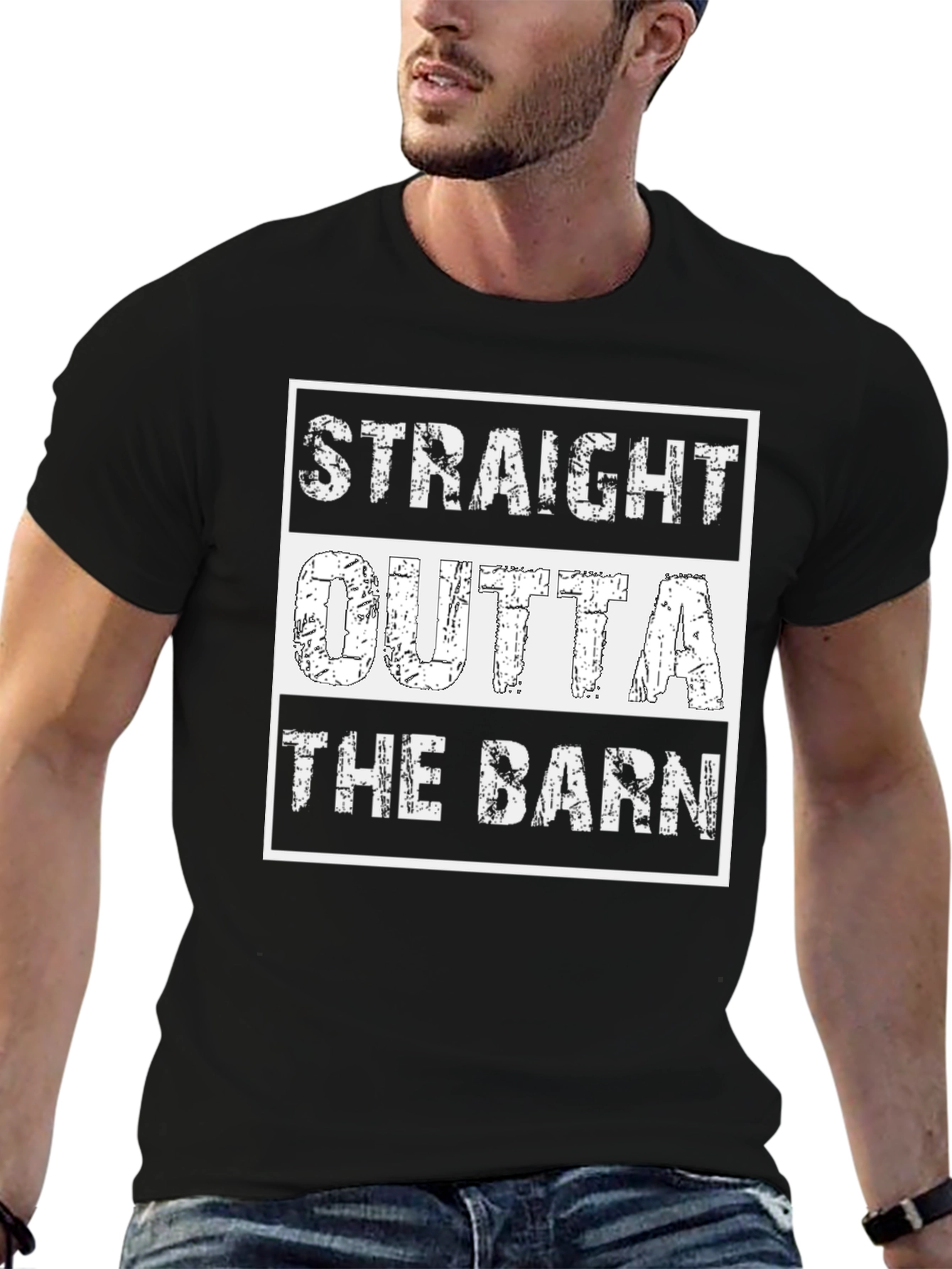 Straight Outta The Barn T-Shirt - Novelty Tee