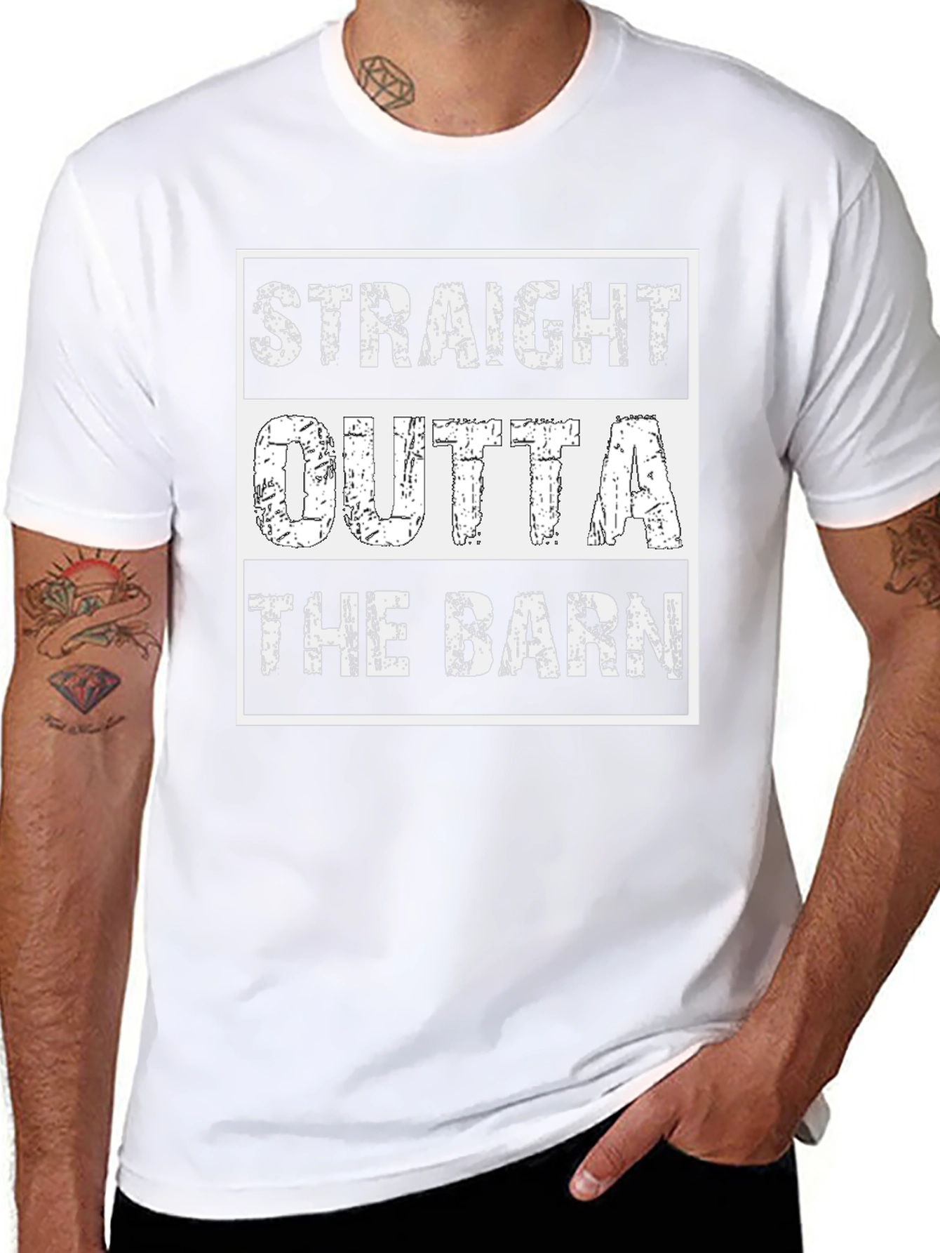 Straight Outta The Barn T-Shirt - Novelty Tee