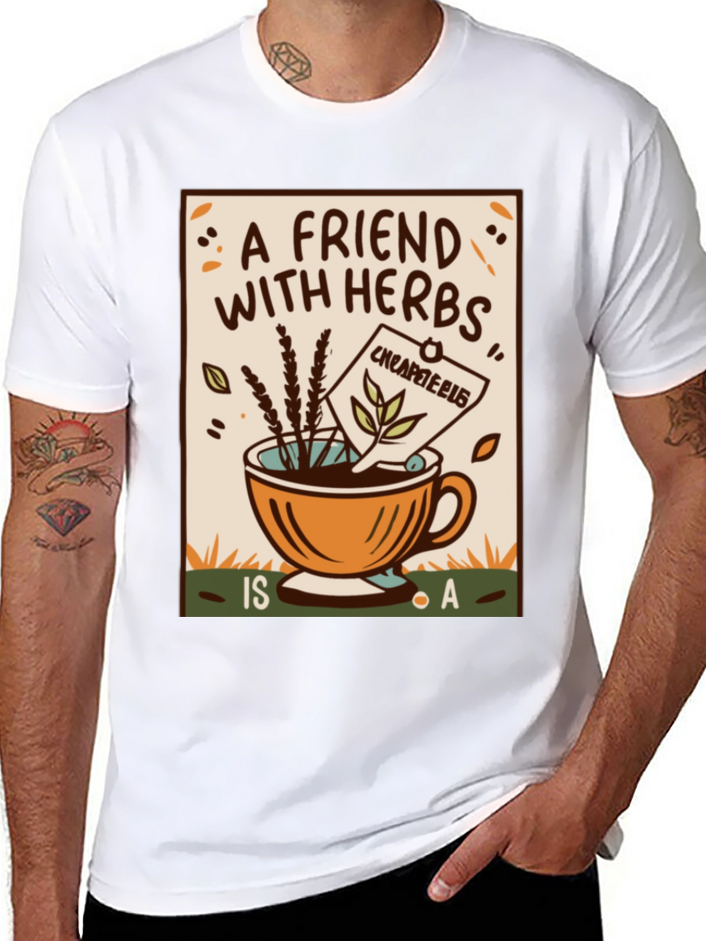 Herbal Tea Friend Graphic T-Shirt