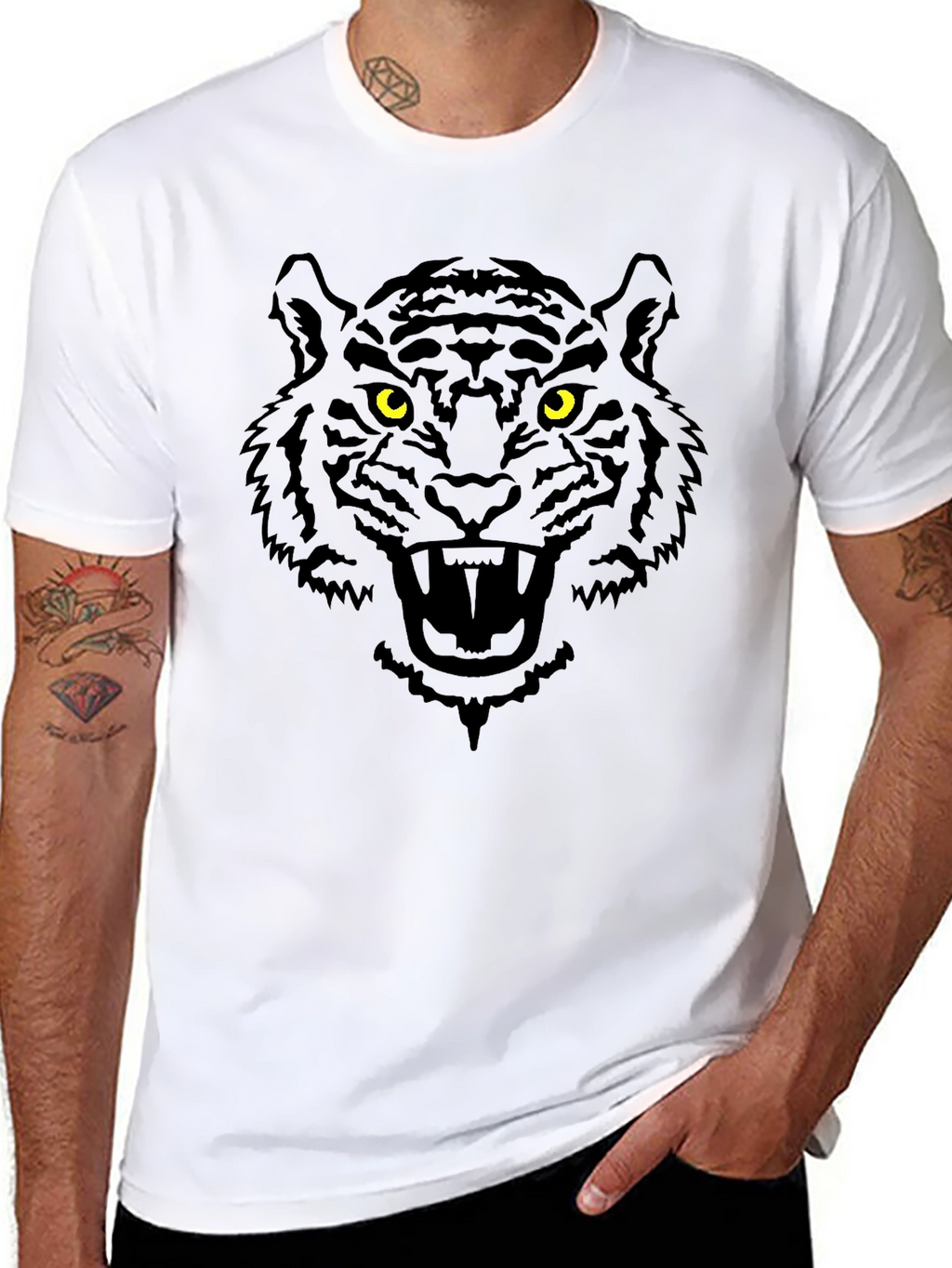 Black Tiger Graphic T-Shirt - Roar with Style
