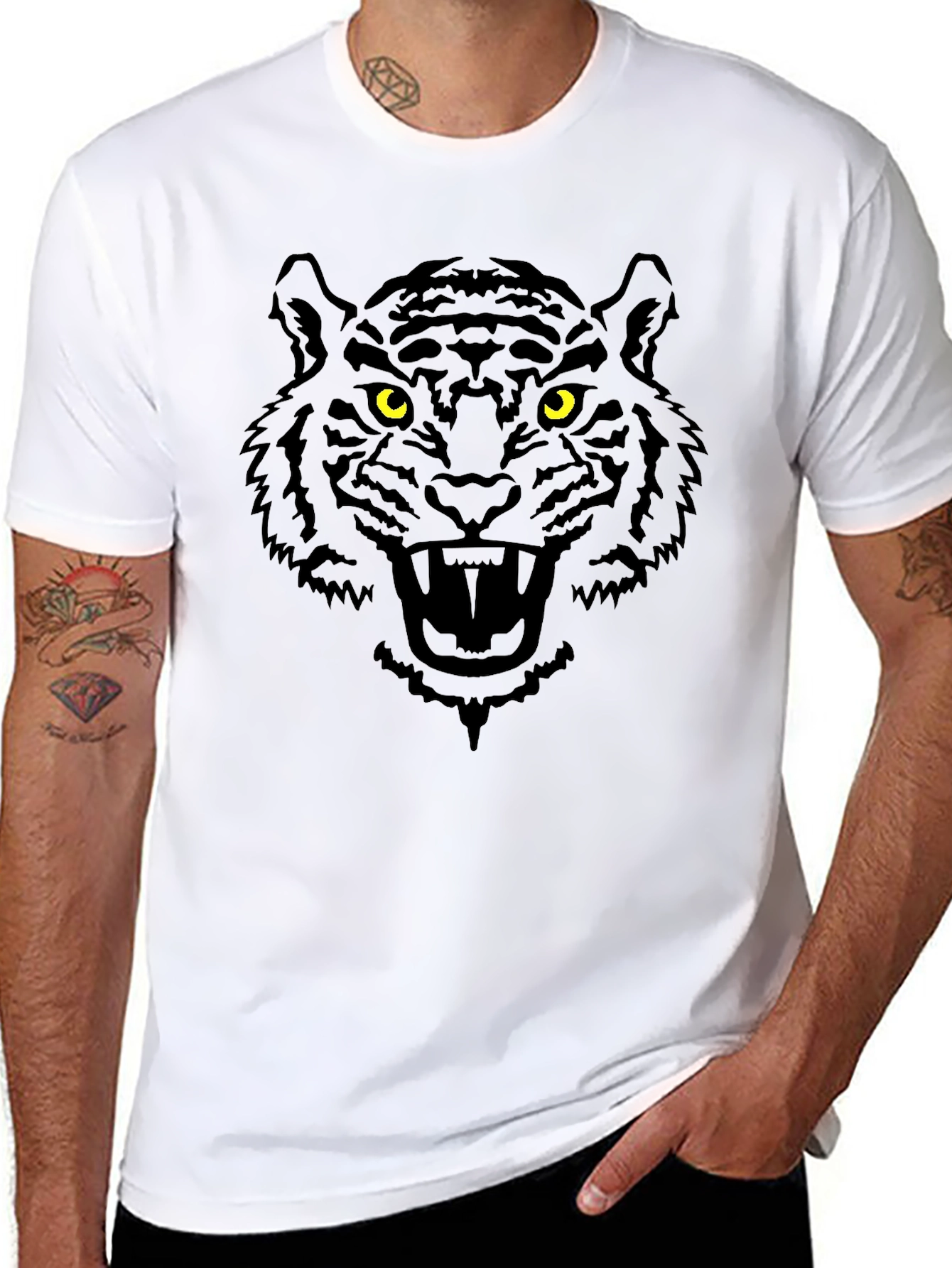 Black Tiger Graphic T-Shirt - Roar with Style