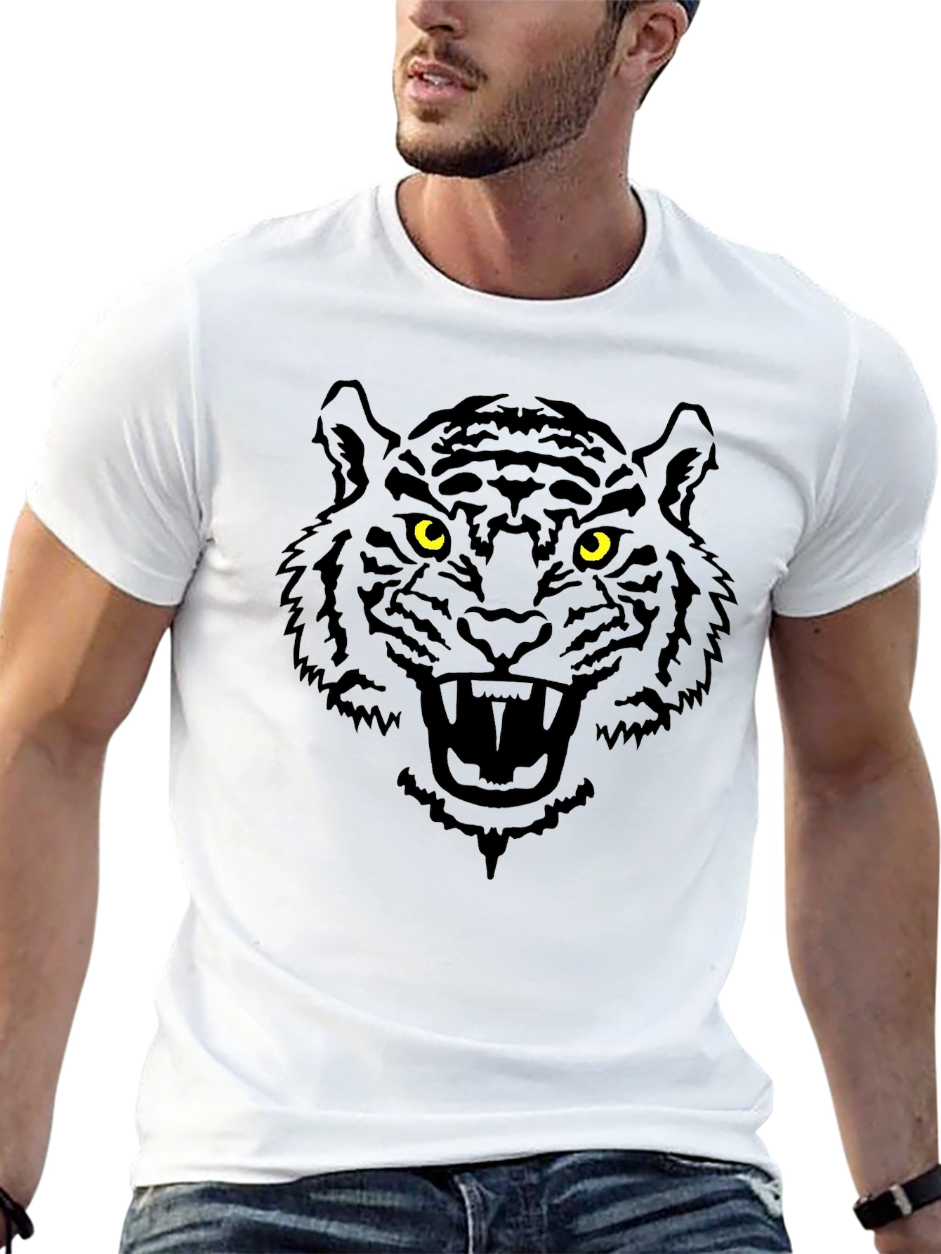Black Tiger Graphic T-Shirt - Roar with Style