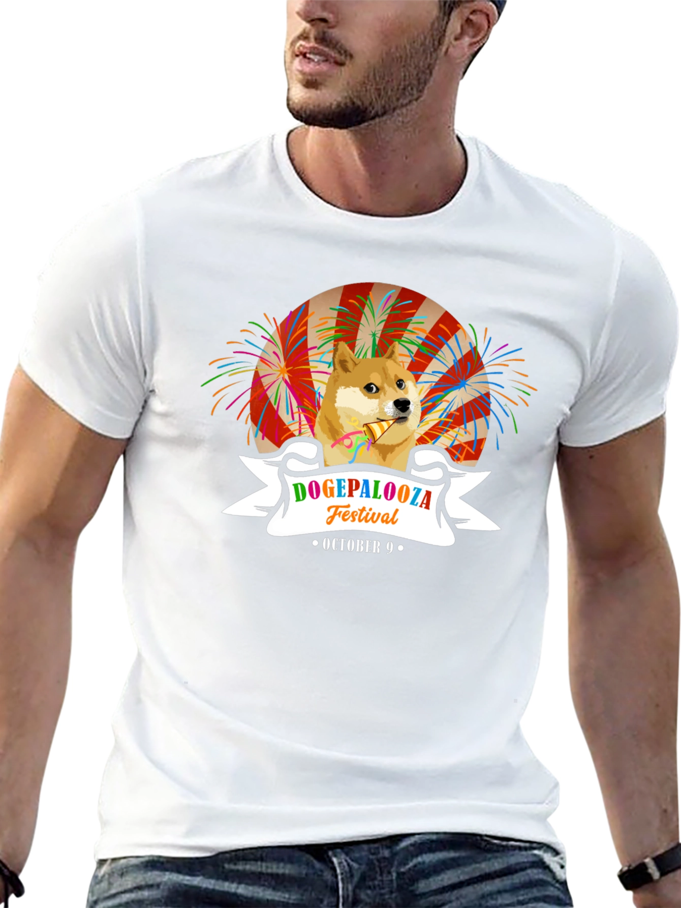 DogePalooza Festival Black T-Shirt October 9th Celebration