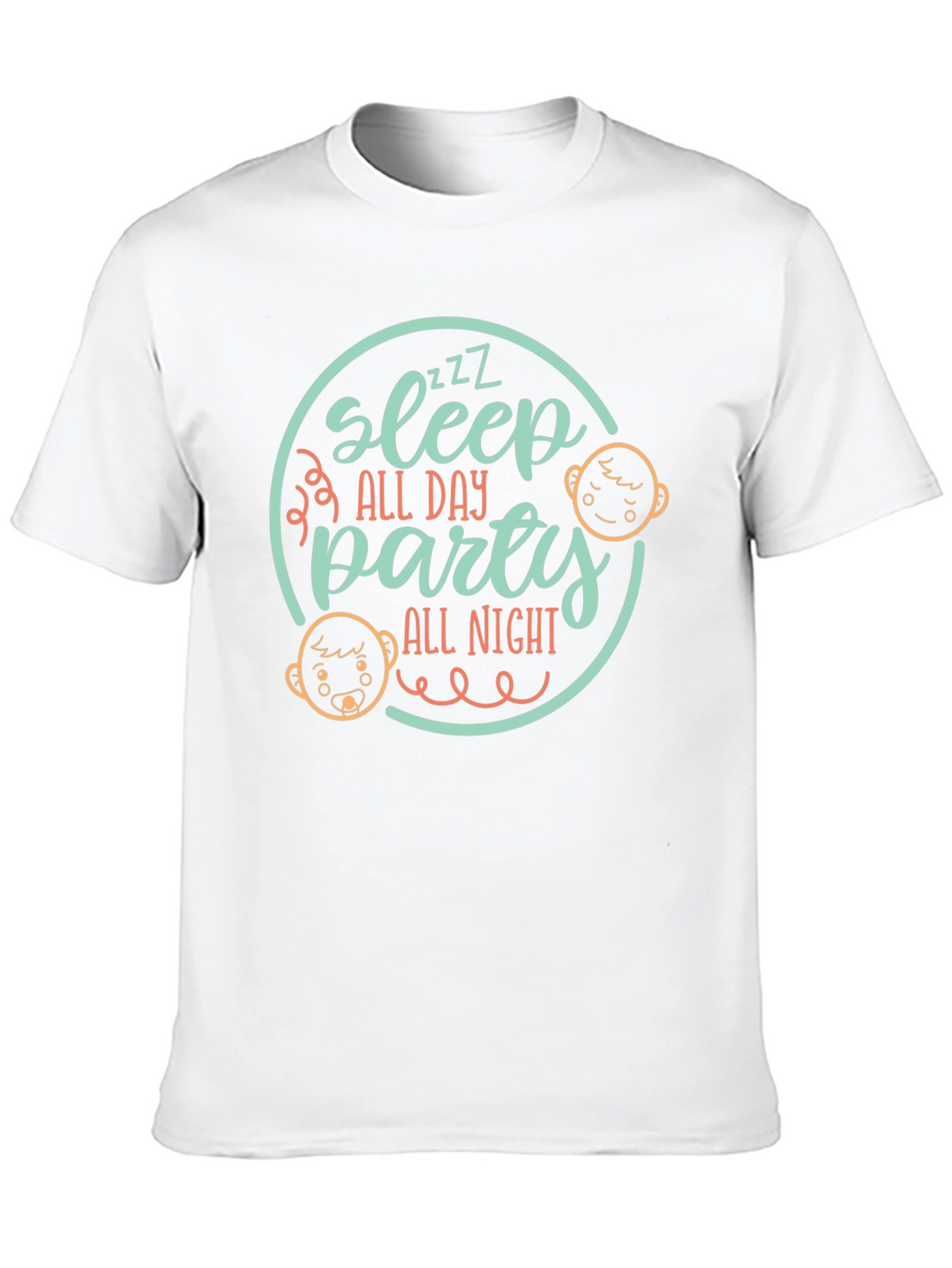Sleep All Day Party All Night Black Tee