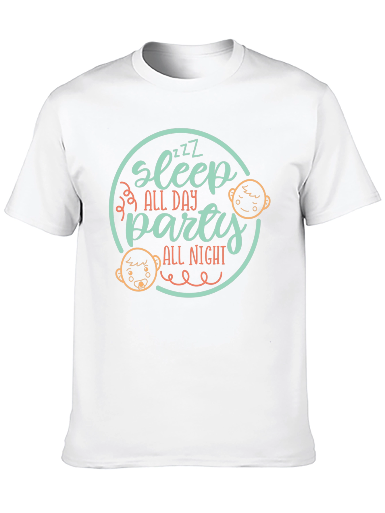 Sleep All Day Party All Night Black Tee