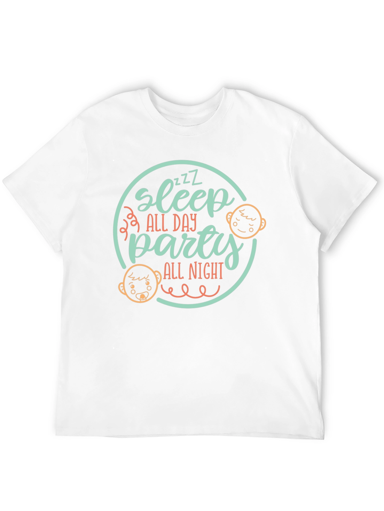 Sleep All Day Party All Night Black Tee