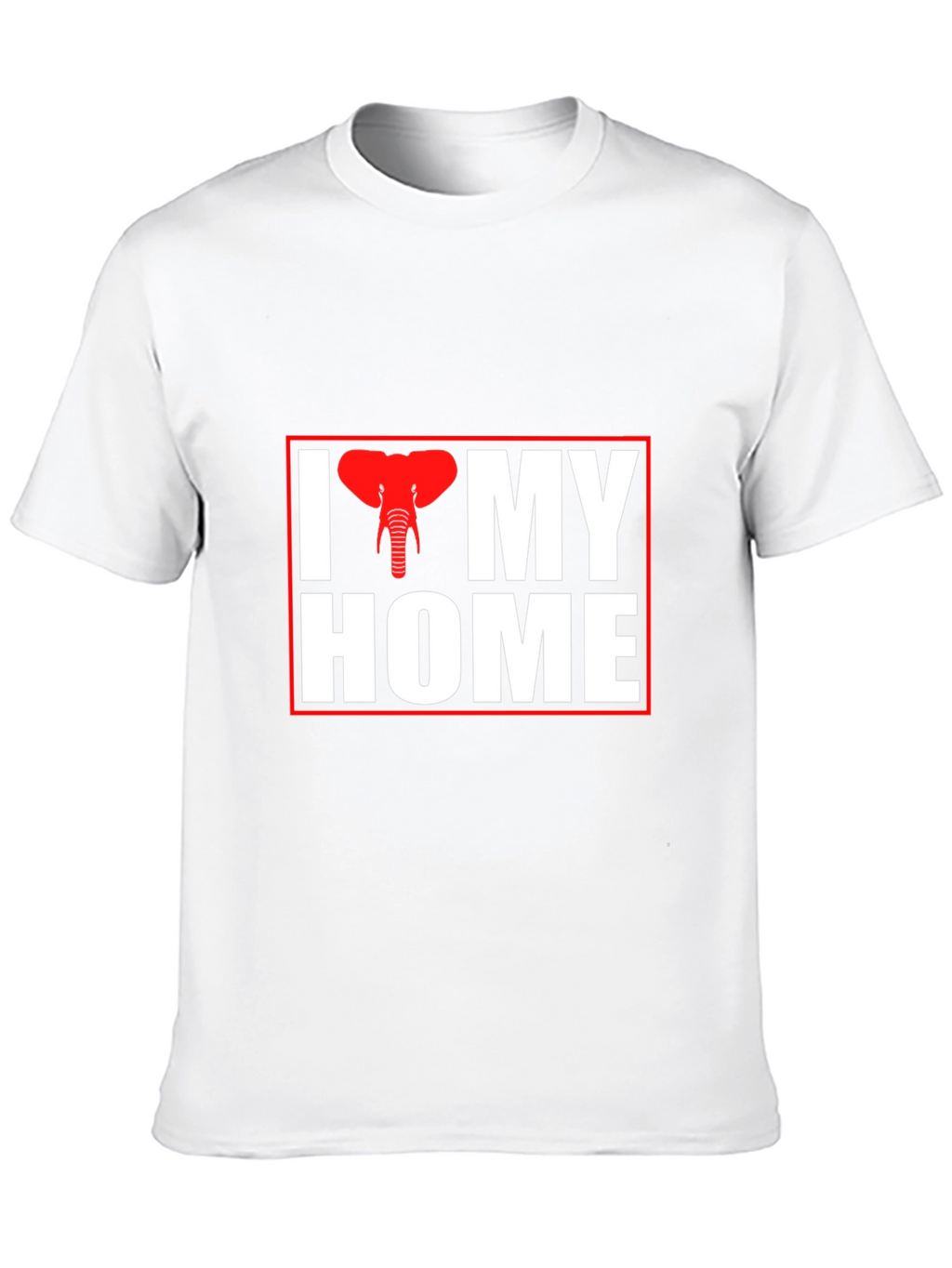 I Elephant My Home Black T-Shirt