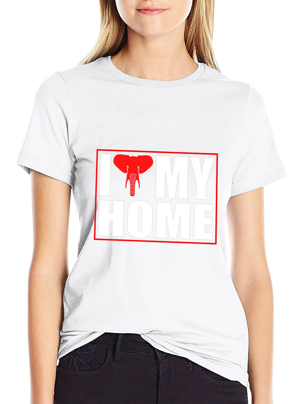 I Elephant My Home Black T-Shirt