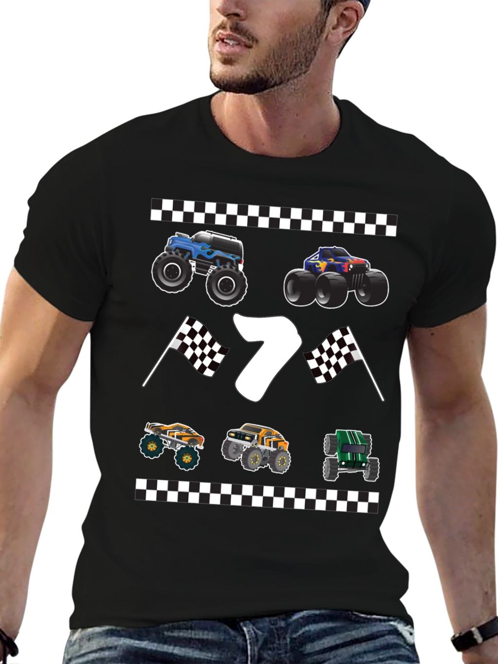 Monster Truck 7th Birthday T-Shirt