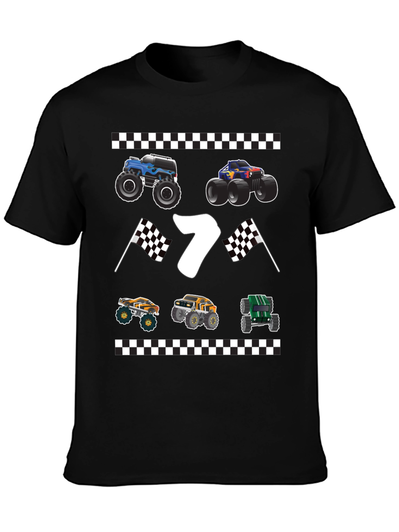 Monster Truck 7th Birthday T-Shirt