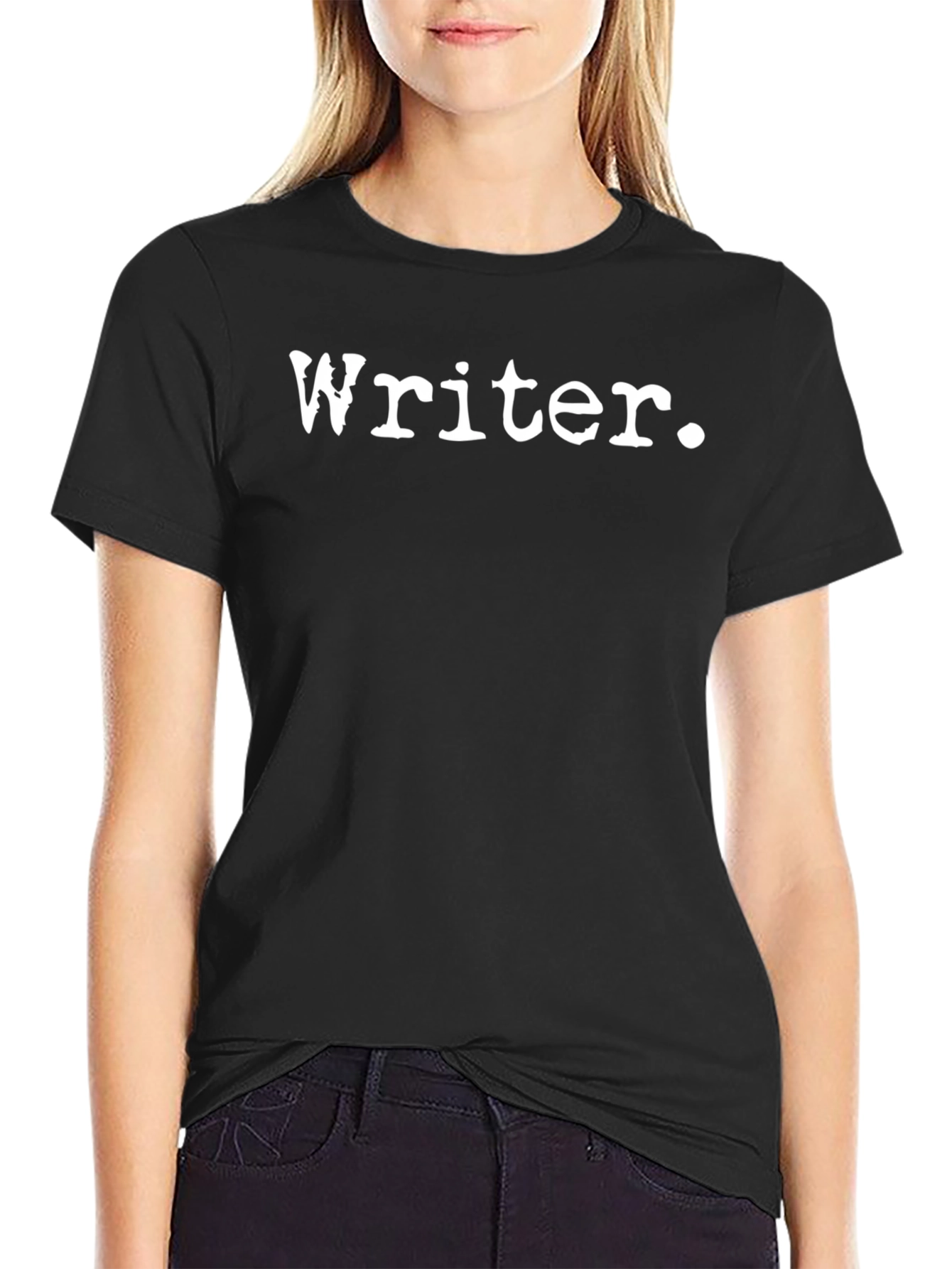 Writer T-Shirt - Black Cotton Novelty Tee