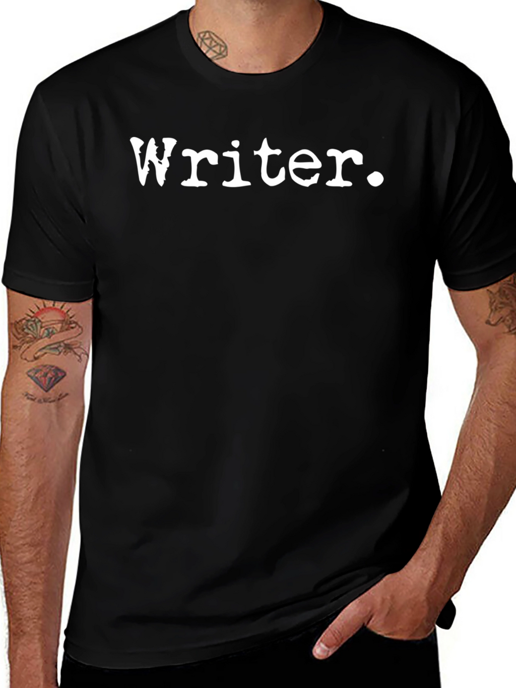 Writer T-Shirt - Black Cotton Novelty Tee
