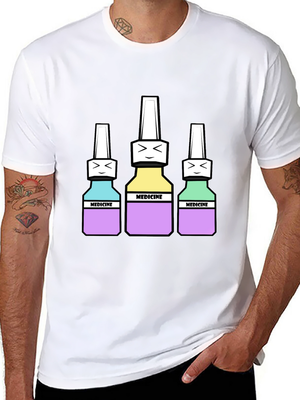Medicine Bottles Graphic Tee - Unisex