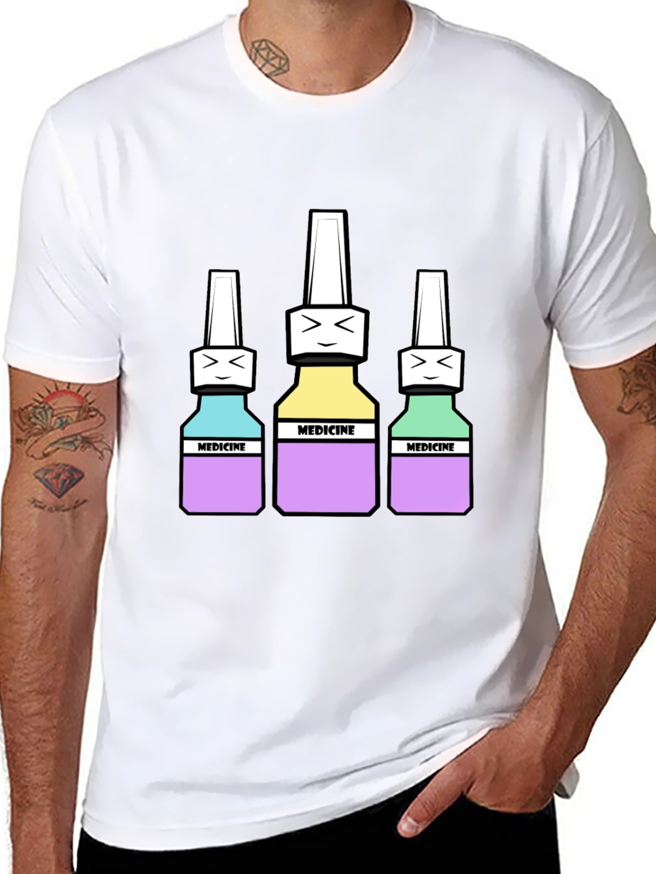 Medicine Bottles Graphic Tee - Unisex