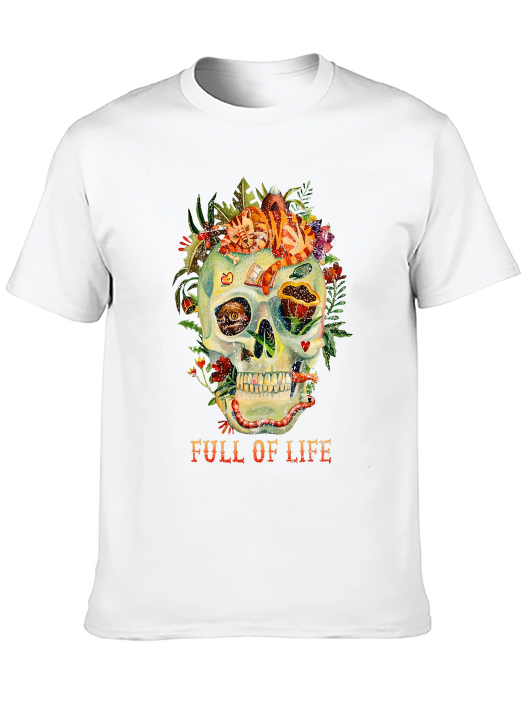 Full of Life Graphic Skull T-Shirt