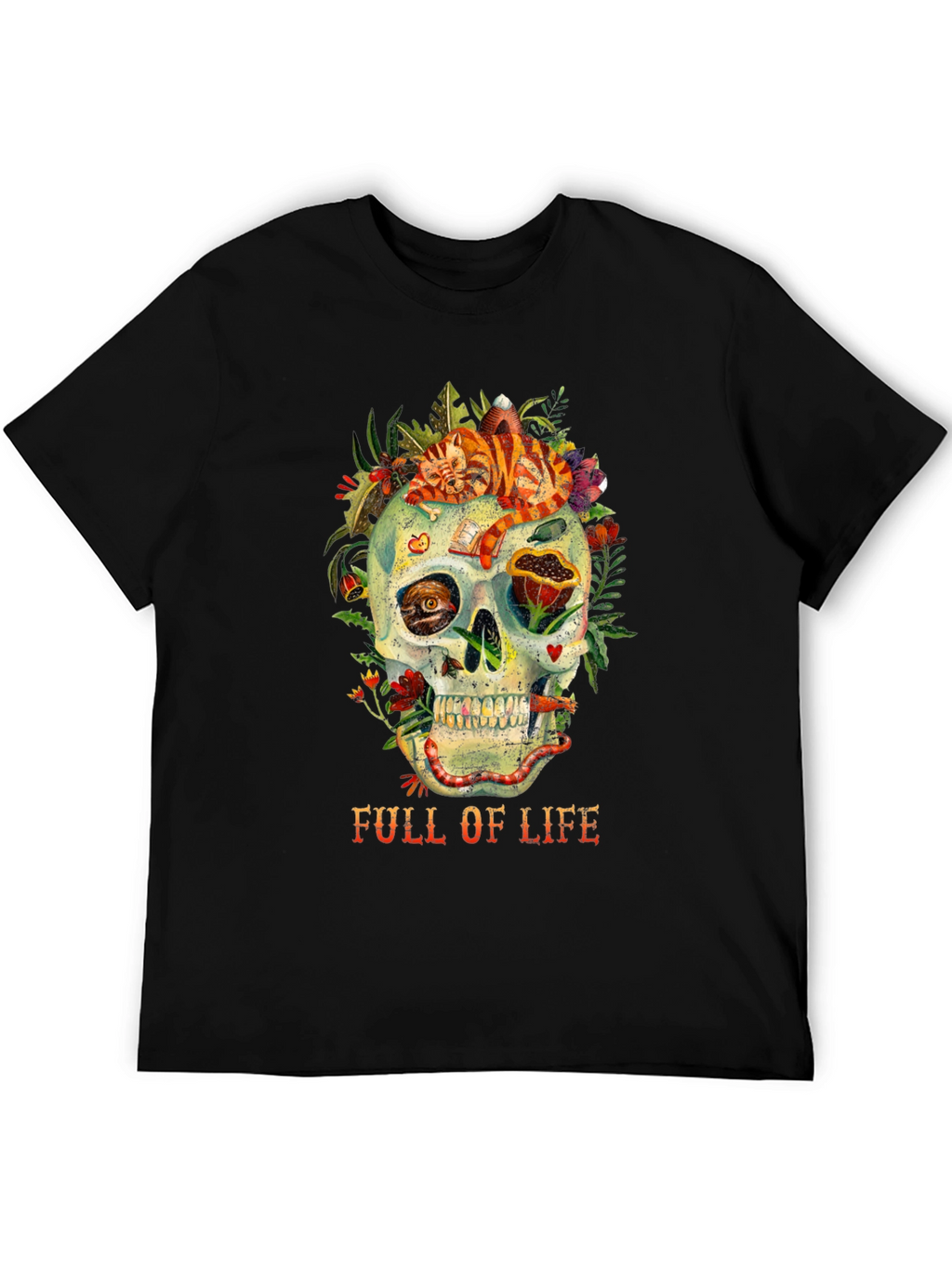 Full of Life Graphic Skull T-Shirt