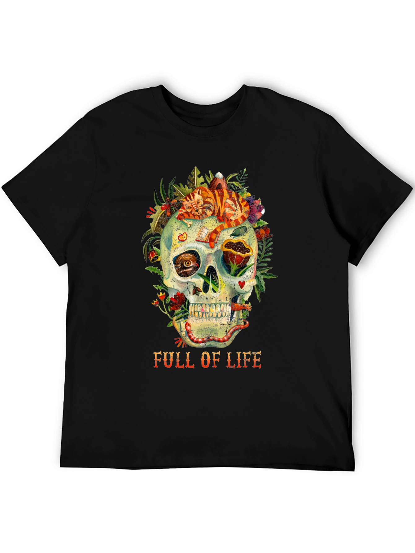 Full of Life Graphic Skull T-Shirt