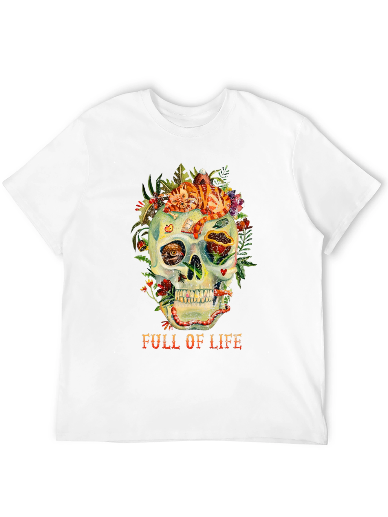 Full of Life Graphic Skull T-Shirt