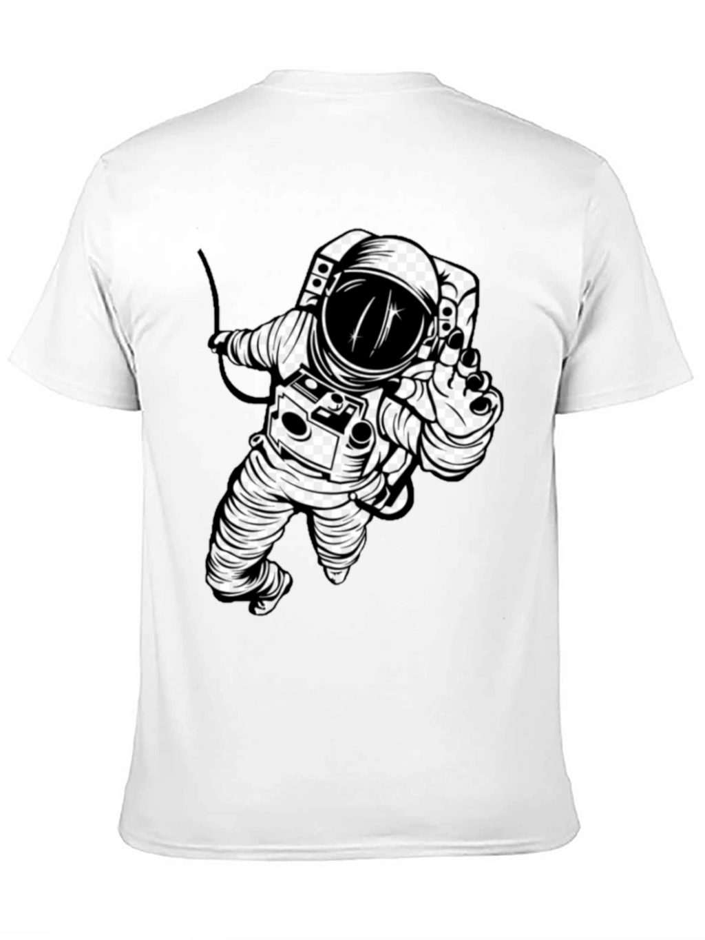 Astronaut Graphic T-Shirt - Black Crew Neck Tee