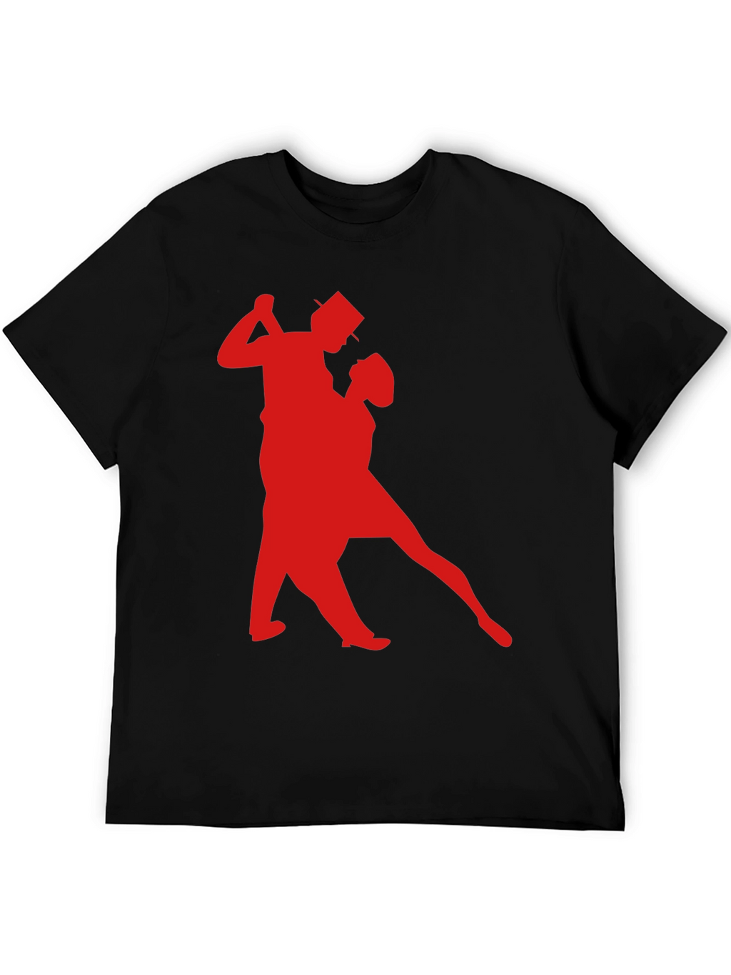 Dancing Couple Graphic Tee - Stylish Black T-Shirt