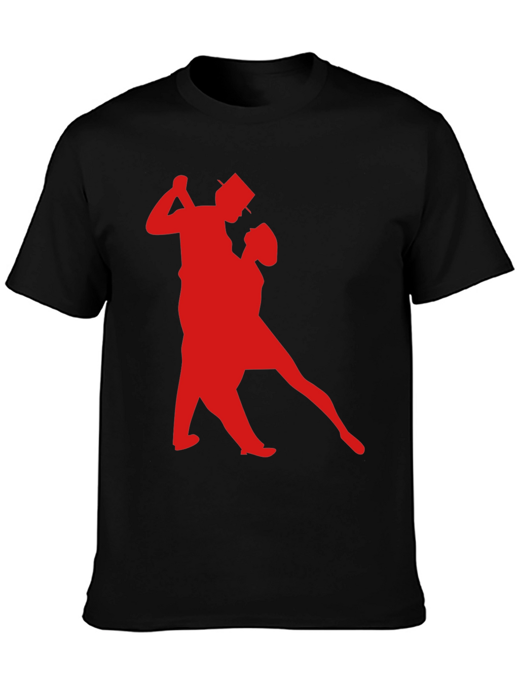 Dancing Couple Graphic Tee - Stylish Black T-Shirt