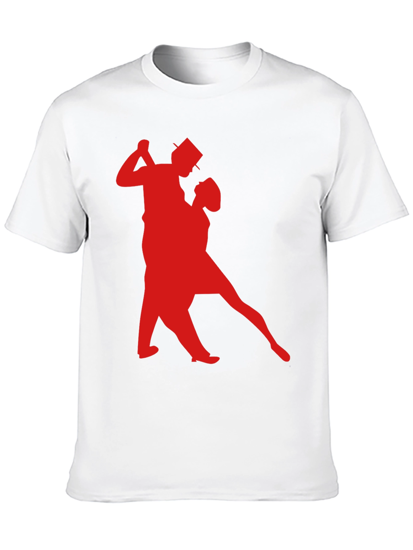 Dancing Couple Graphic Tee - Stylish Black T-Shirt