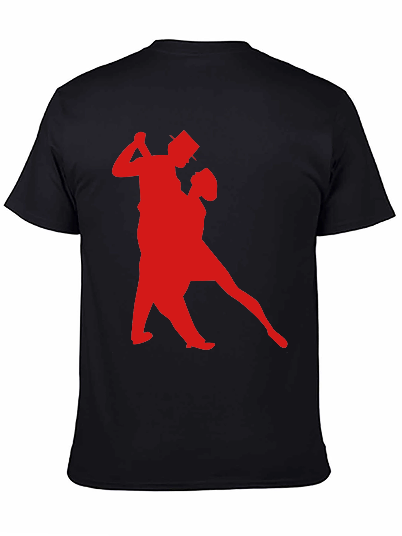 Dancing Couple Graphic Tee - Stylish Black T-Shirt