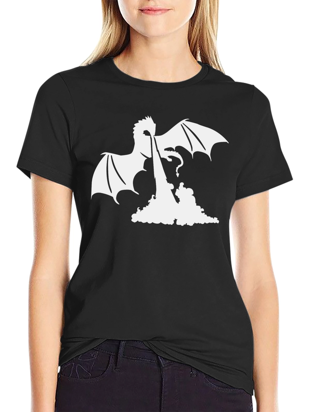 Dragon Fire Graphic Tee - Black