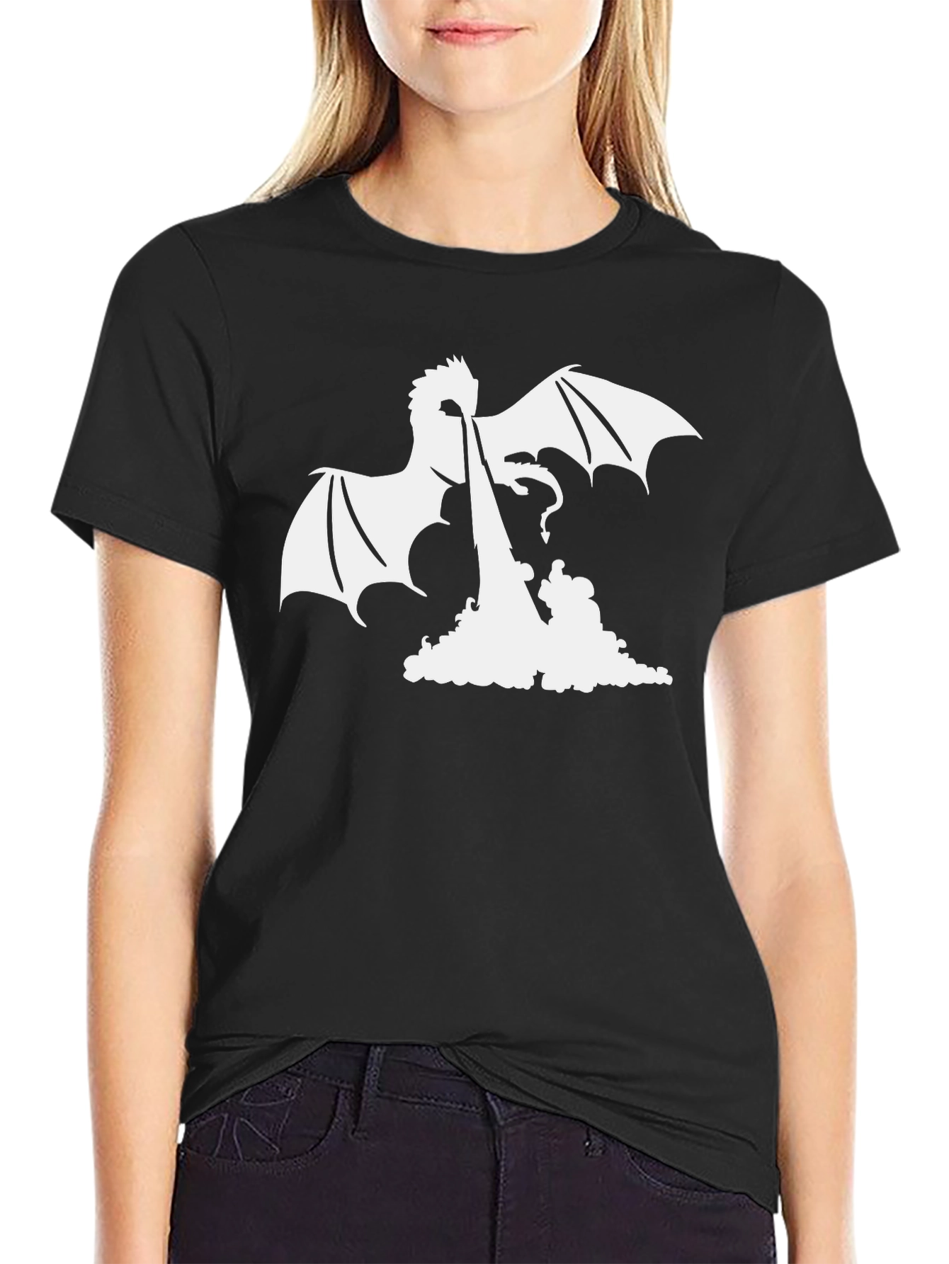 Dragon Fire Graphic Tee - Black