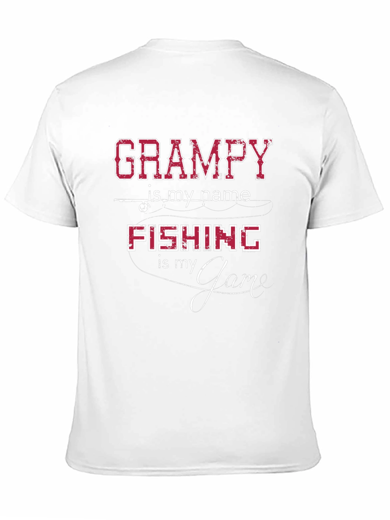 Grampy Fishing T-Shirt - Is My Name Design