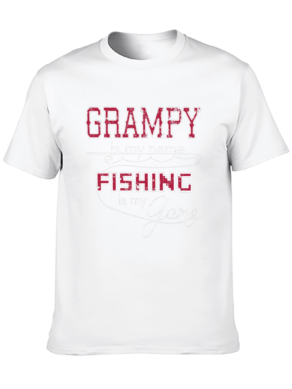 Grampy Fishing T-Shirt - Is My Name Design
