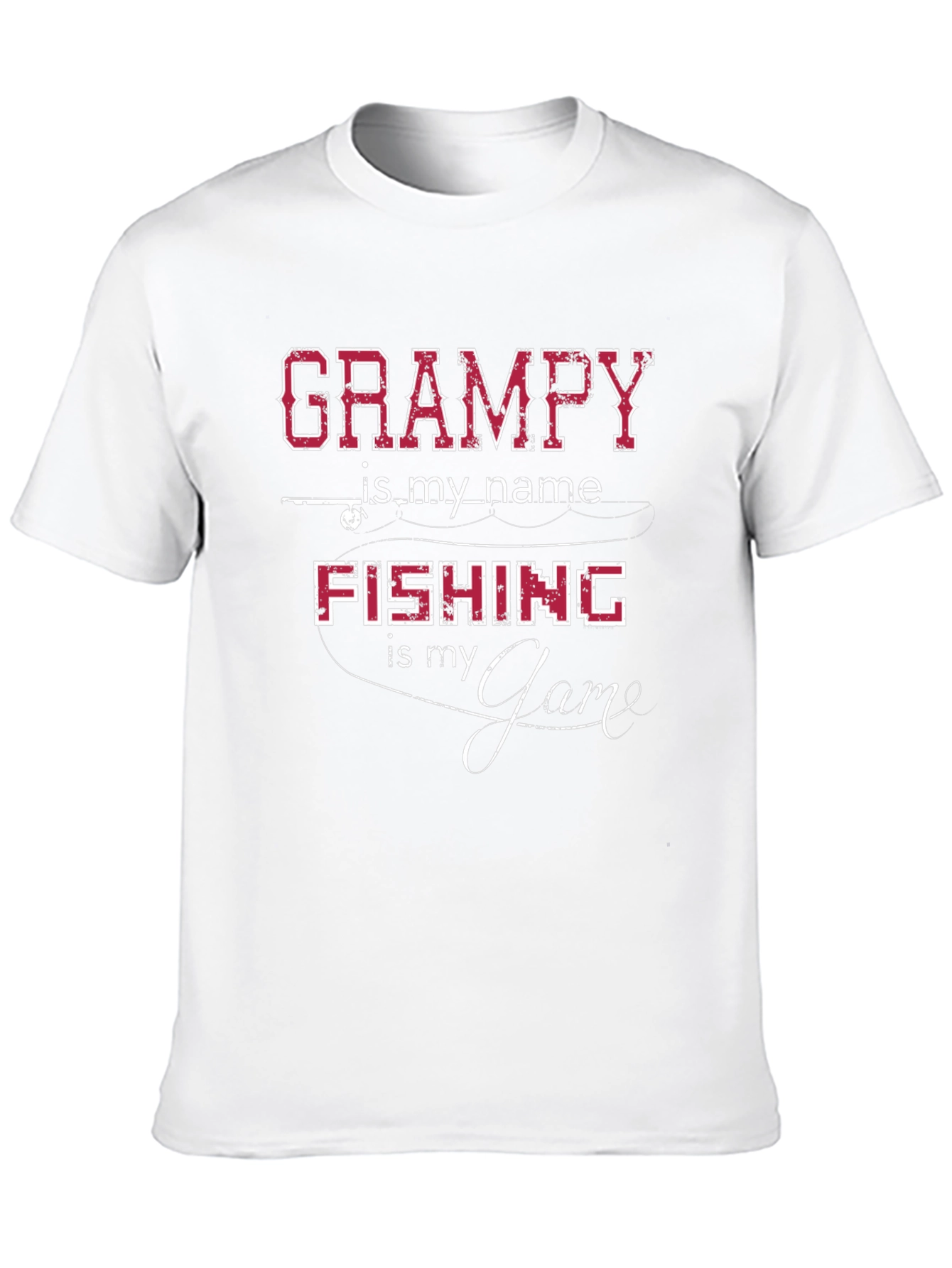 Grampy Fishing T-Shirt - Is My Name Design