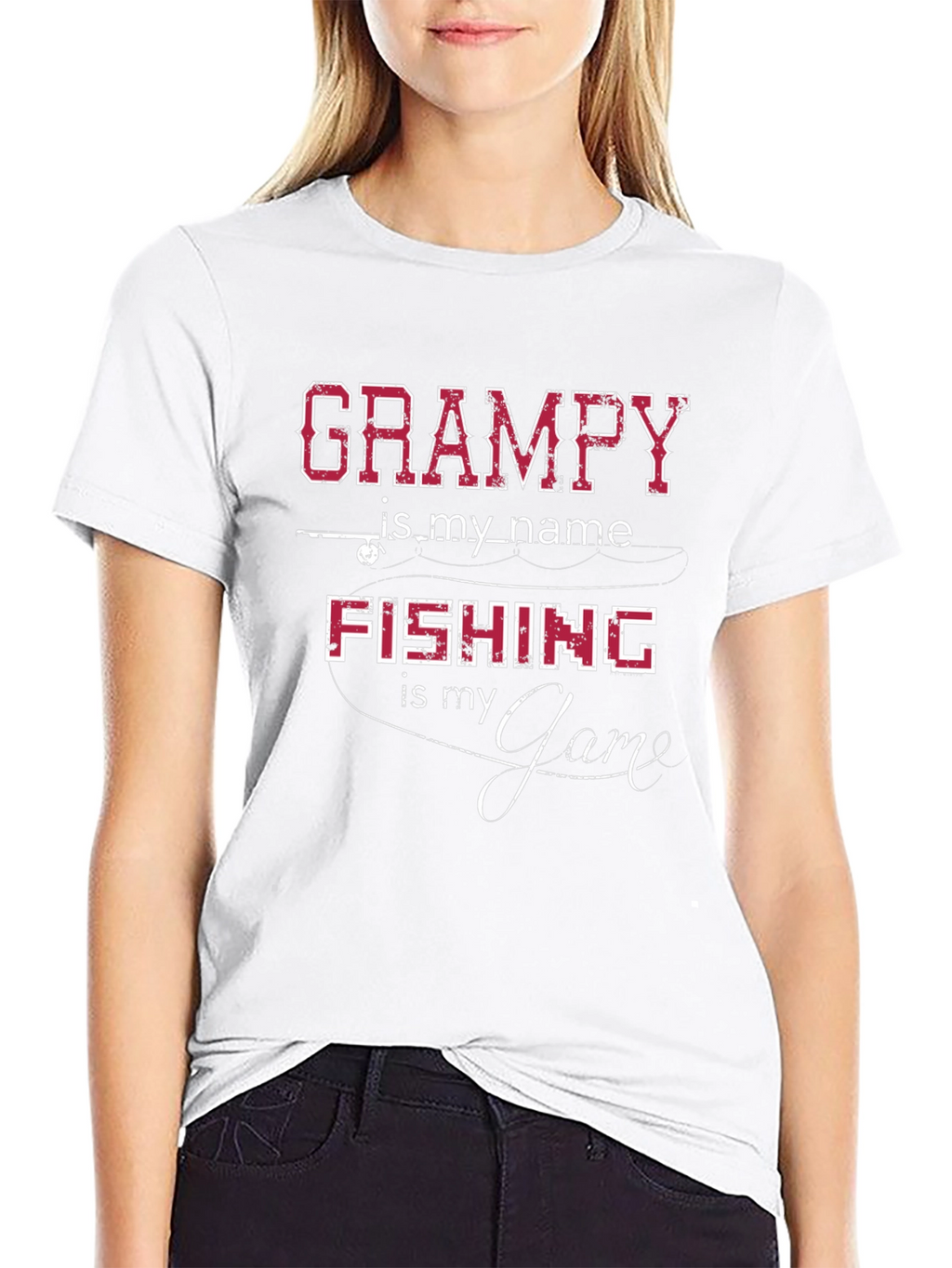 Grampy Fishing T-Shirt - Is My Name Design