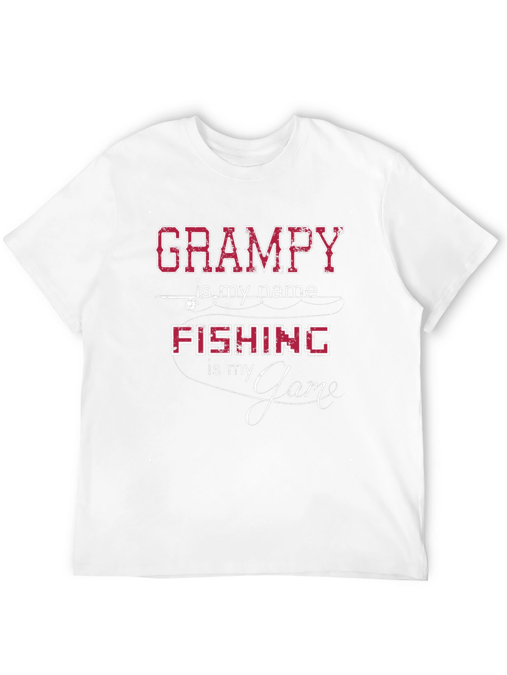 Grampy Fishing T-Shirt - Is My Name Design