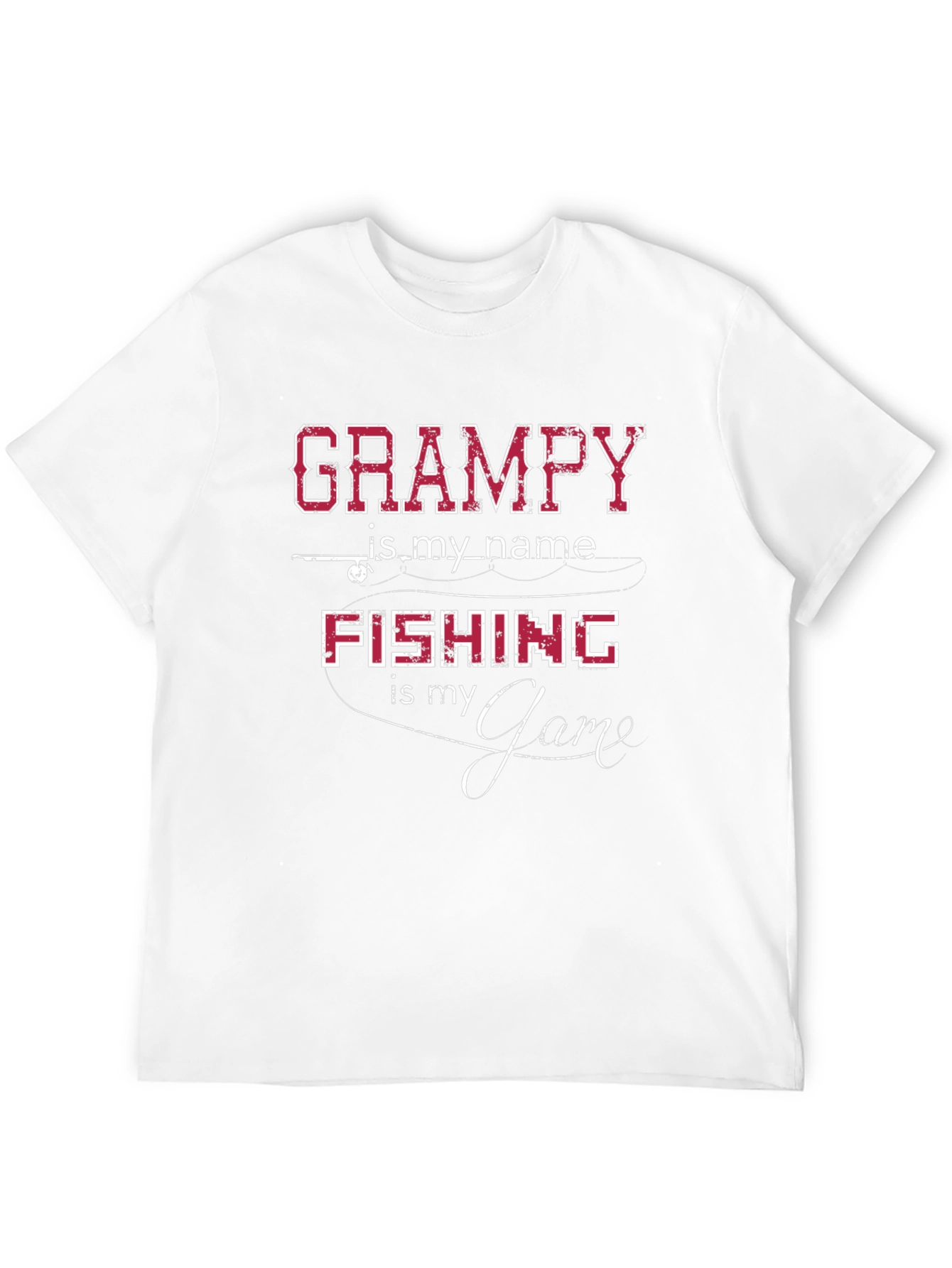 Grampy Fishing T-Shirt - Is My Name Design