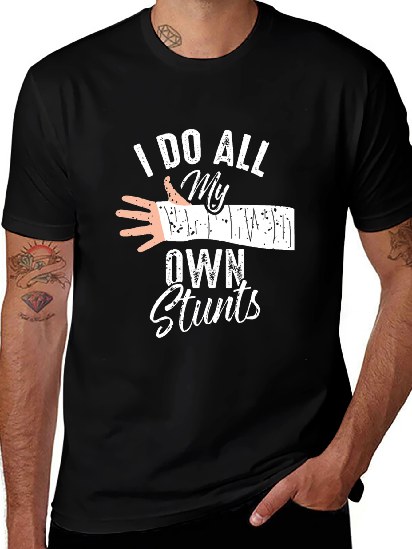 I Do All My Own Stunts Graphic Tee