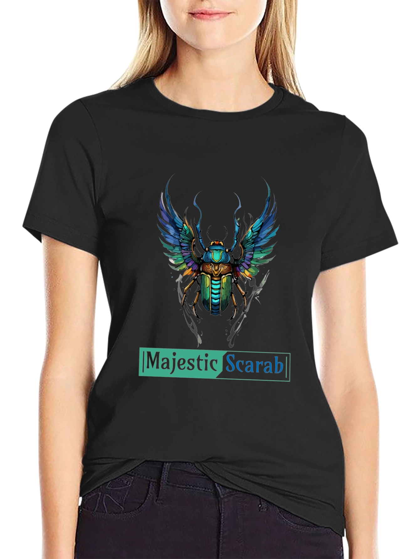 Majestic Scarab Graphic Tee - Premium Comfort Fit