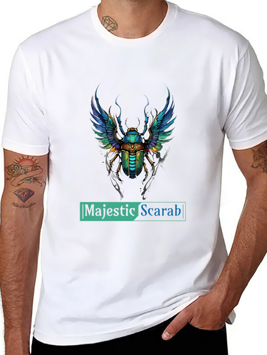 Majestic Scarab Graphic Tee - Premium Comfort Fit