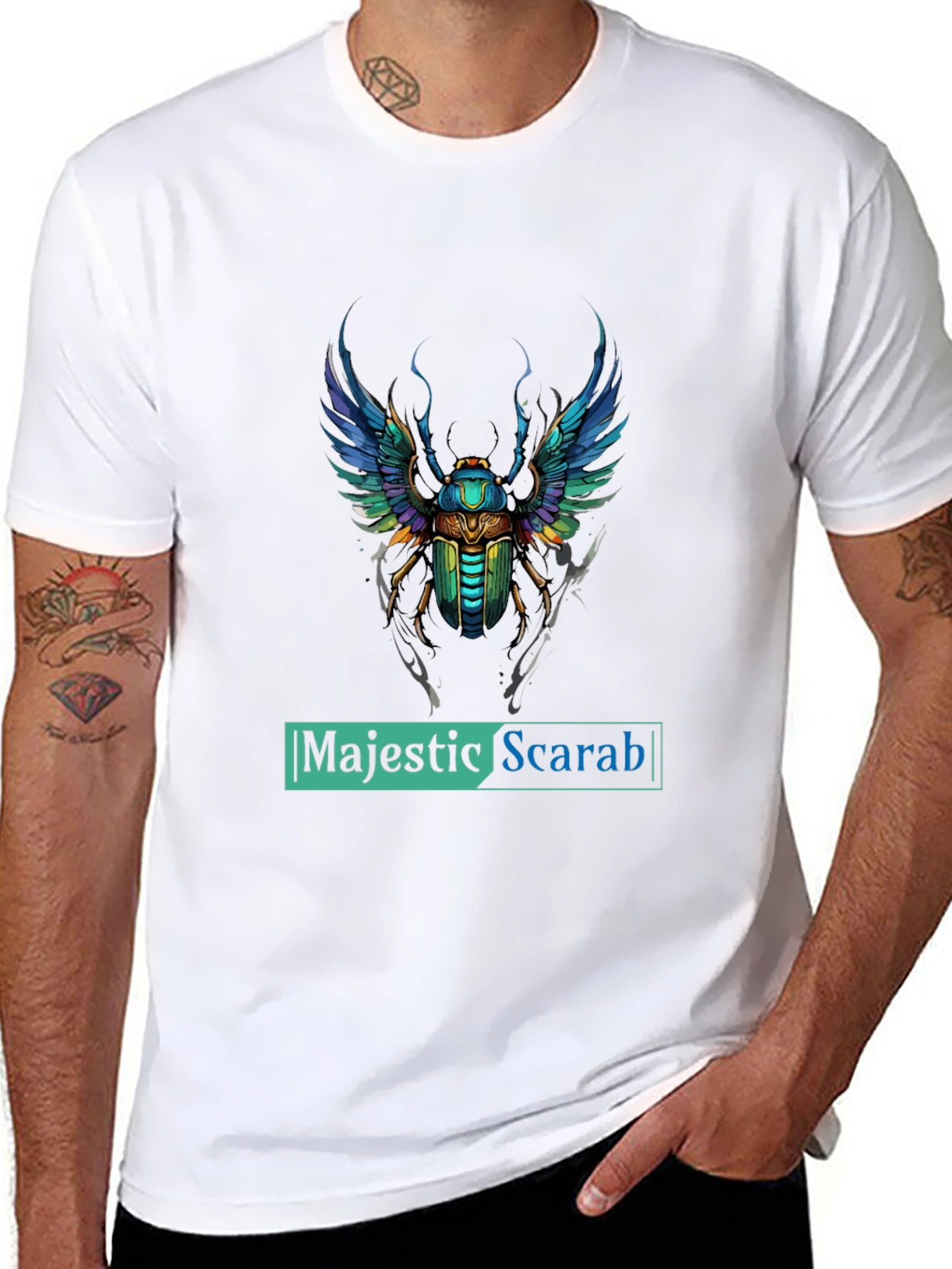 Majestic Scarab Graphic Tee - Premium Comfort Fit