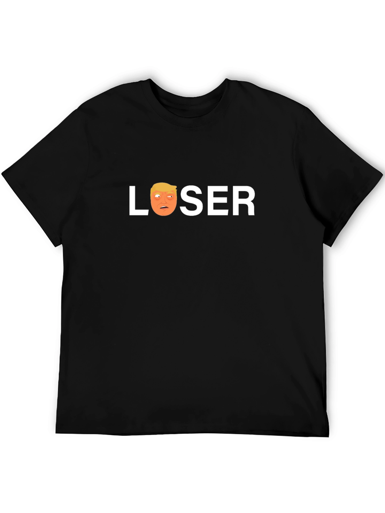 Loser Trump Graphic T-Shirt - Black Crew Neck Tee