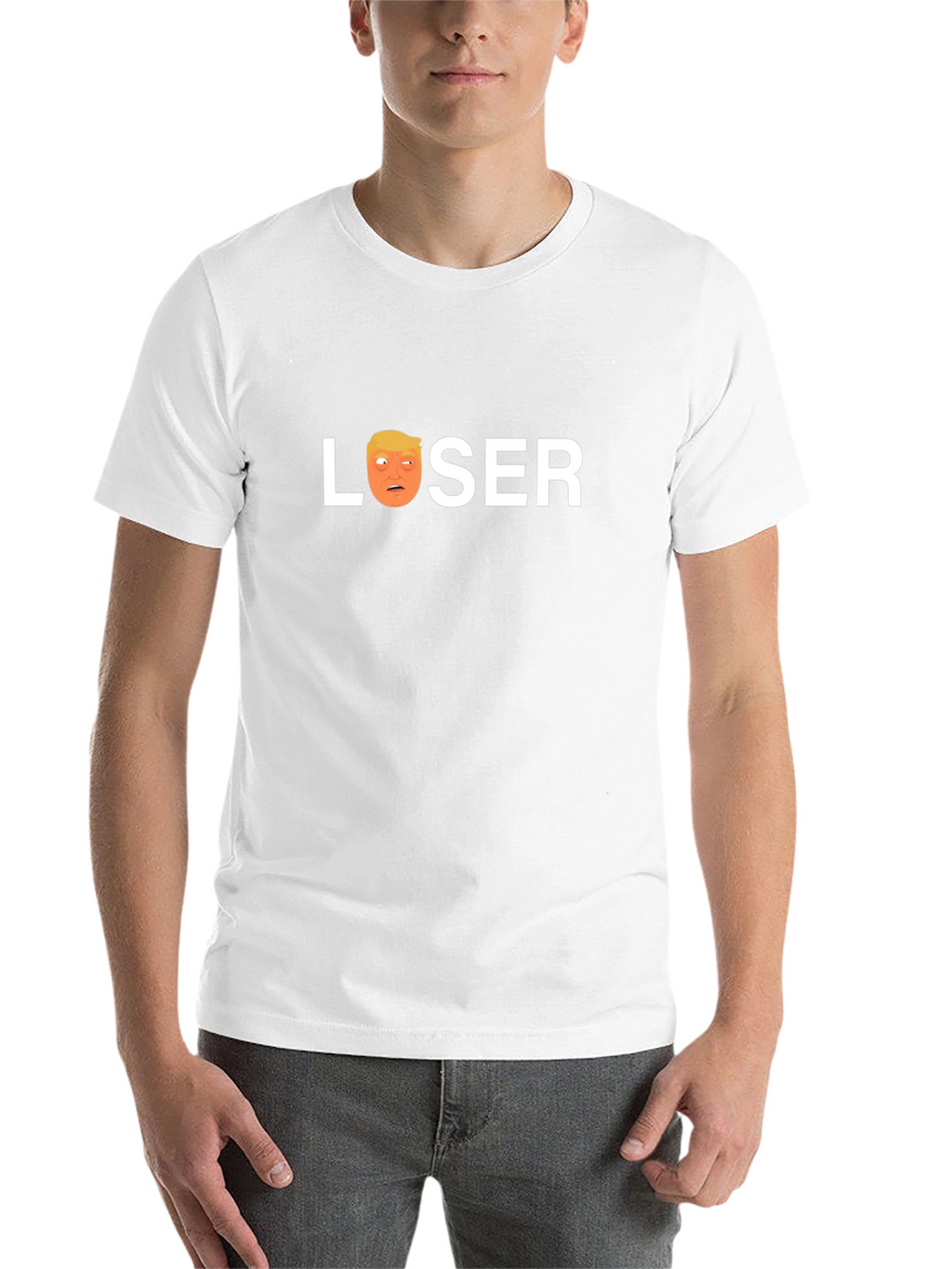Loser Trump Graphic T-Shirt - Black Crew Neck Tee