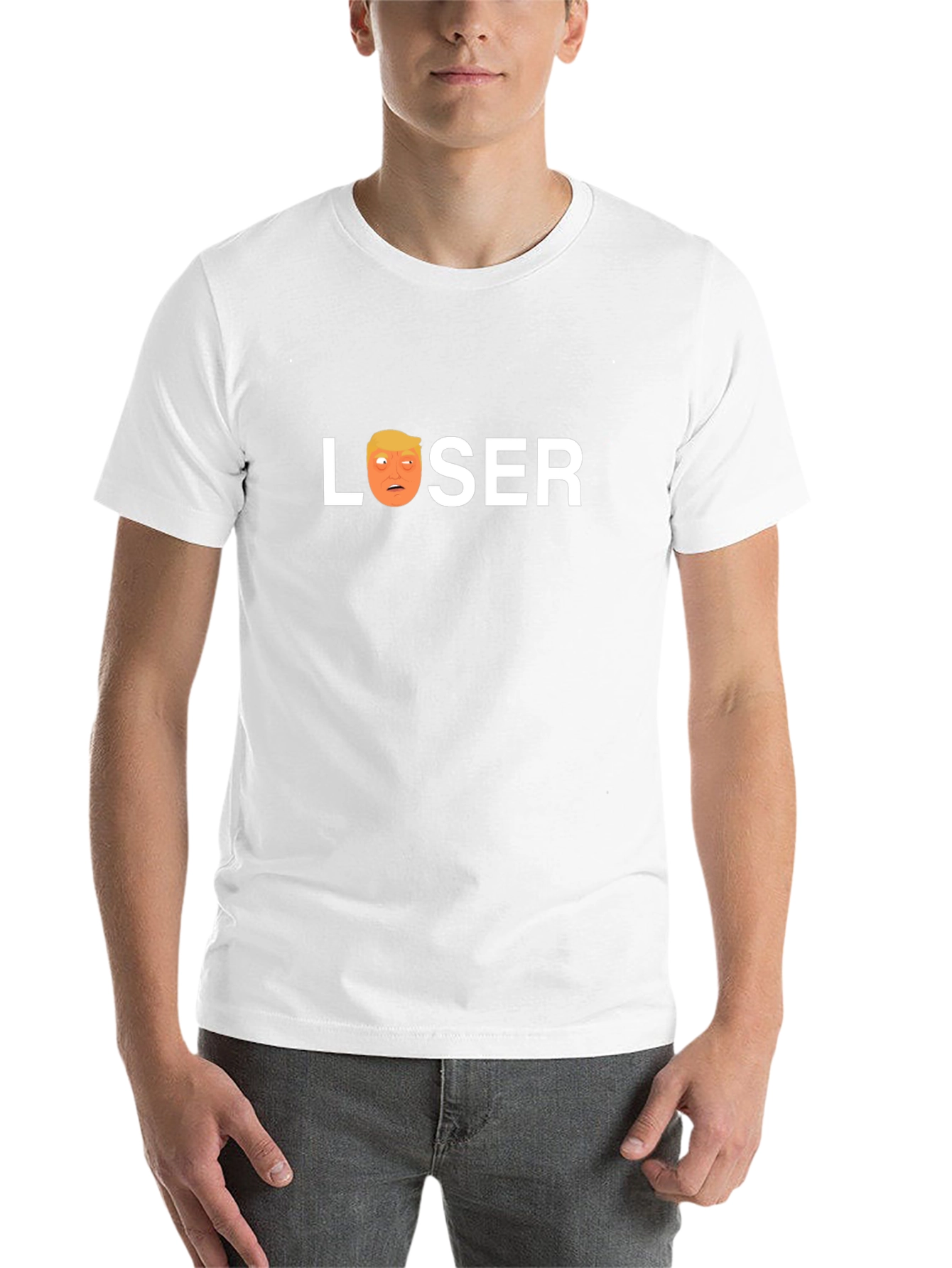 Loser Trump Graphic T-Shirt - Black Crew Neck Tee